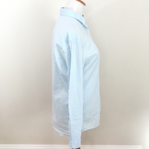 ATM Anthony Thomas Boyfriend Button‎ Down Shirt Cotton Blouse Blue Women’s Sz XS - Picture 4 of 7